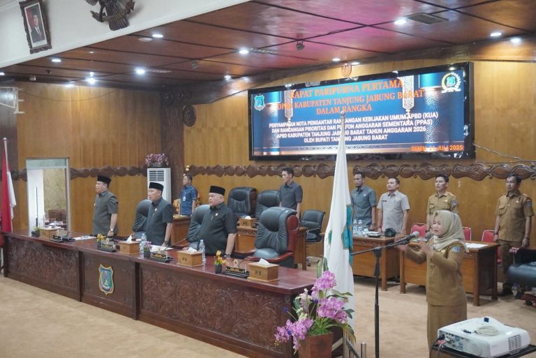 DPRD Tanjab Barat Gelar Rapat Paripurna Penyampaian Nota Ranperda APBD Tahun Anggaran 2026
