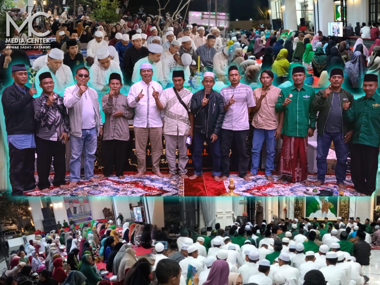 Calon Wakil Bupati Nomor 1 dan Ribuan Jamaah Hadiri Peringatan Maulid Nabi Majelis Darussholawat Taqqarub Ilallah Oleh Habib Husein Assegaf 