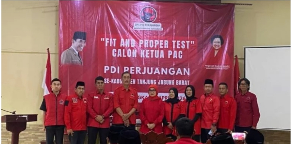 Anggota DPRD, Hadiri Fit And Propertest Calon Ketua PAC PDI-P Se-Tanjab Barat