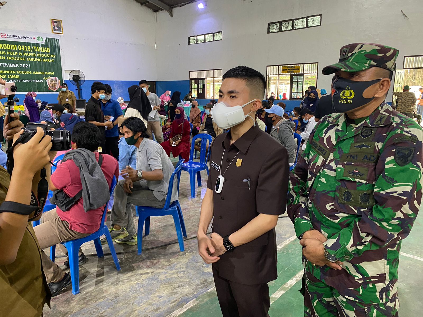 Pantau Lansung Serbuan Vaksinasi TNI di Tebingtinggi, Tubagus Berharap Semua Masyarakat Dapat Vaksin