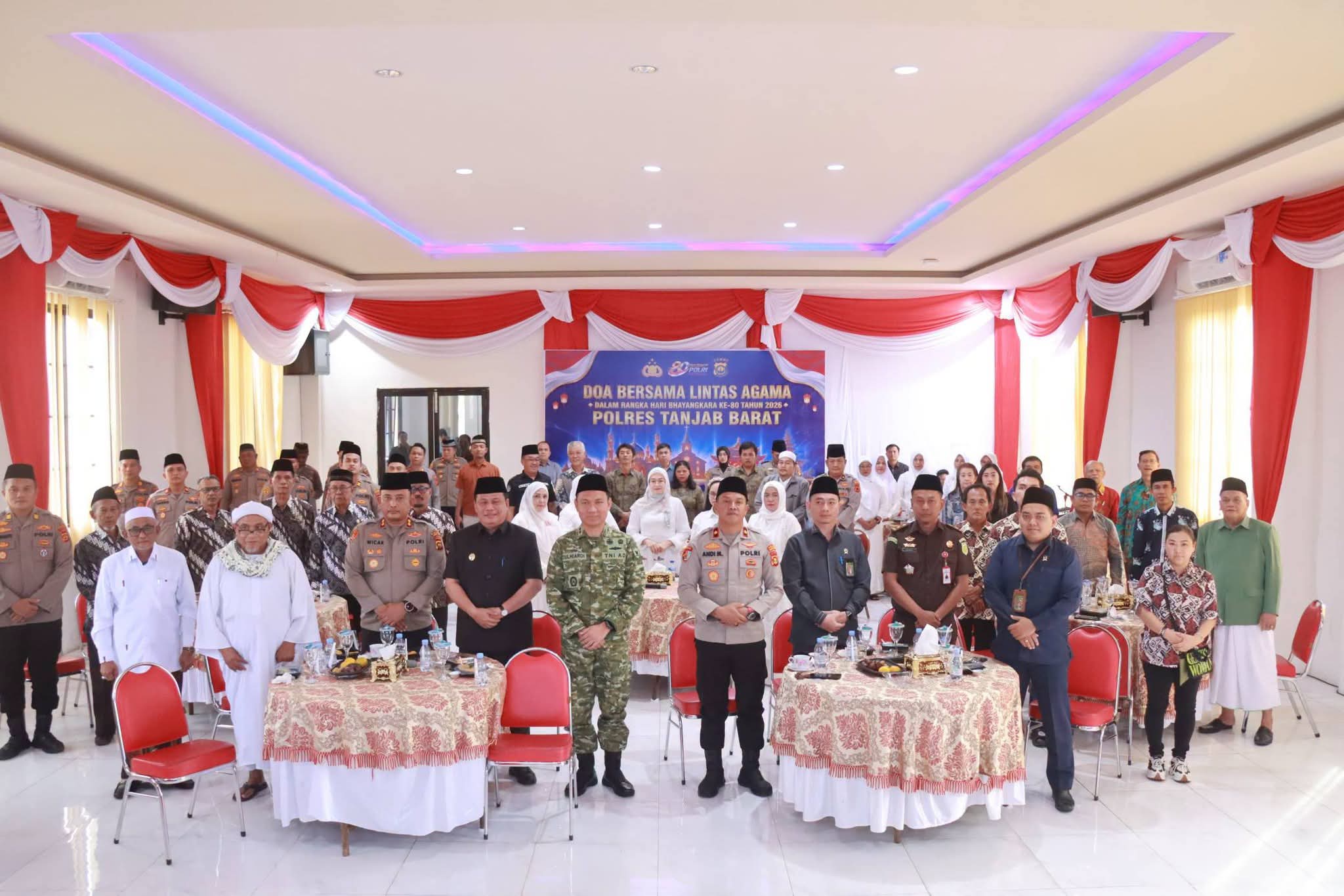 Katamso Hadiri Doa Bersama Lintas Agama Peringati HUT Bhayangkara ke-80