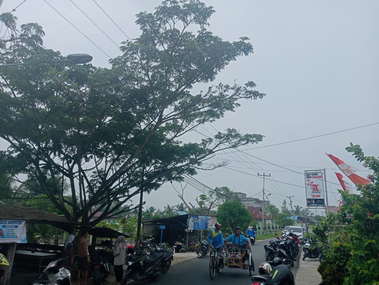 Imbas Karhutla , kabupaten Tanjung Jabung Barat Mulai Diselimuti Kabut Asap 