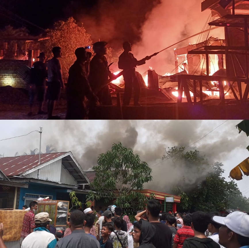 Jelang Satu Hari, Dua Titik Musibah Kebakaran Rumah Warga di Tanjabbar