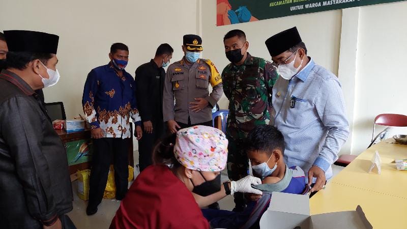 Kapolres Tanjabbar Mengapresiasi Serbuan Vaksinasi TNI Kodim 0419/Tanjab