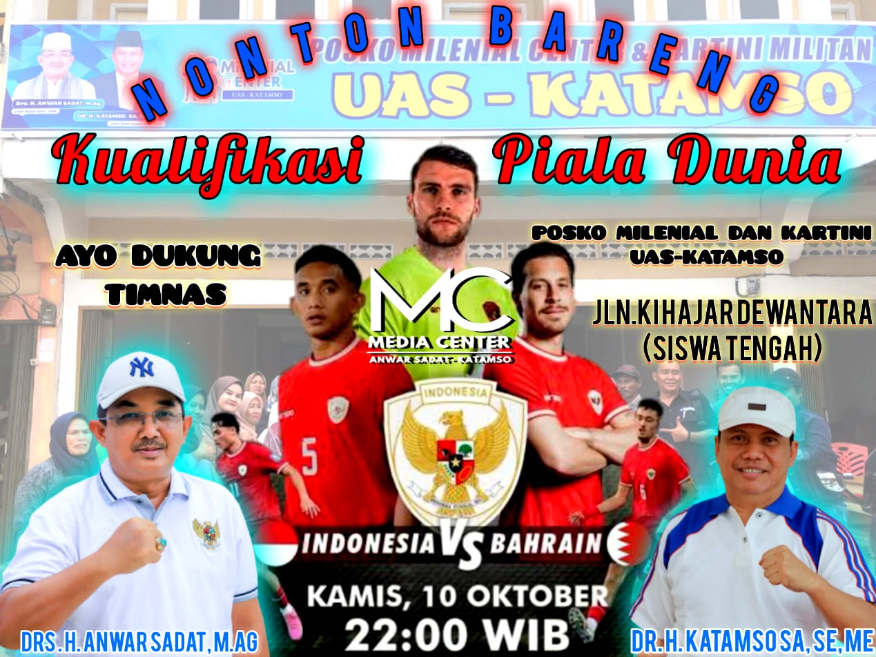 Dukung Timnas di Kualifikasi Piala Dunia, Milenial & Kartini UAS-Katamso Gelar Nobar Indonesia Vs Bahrain