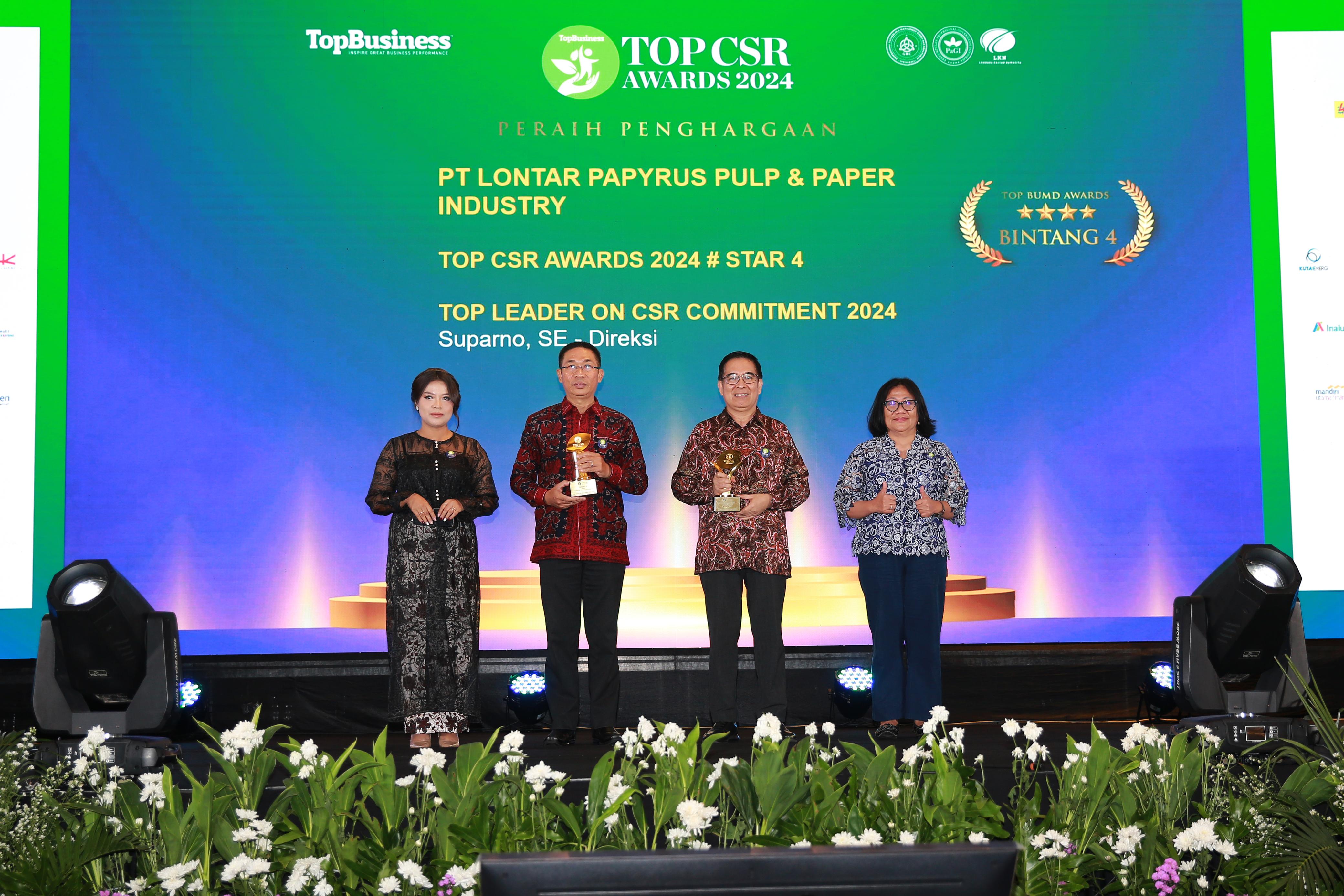 Memberikan Dampak Positif, 8 Unit Usaha APP Group Raih Penghargaan Tertinggi TOP CSR Awards 2024 