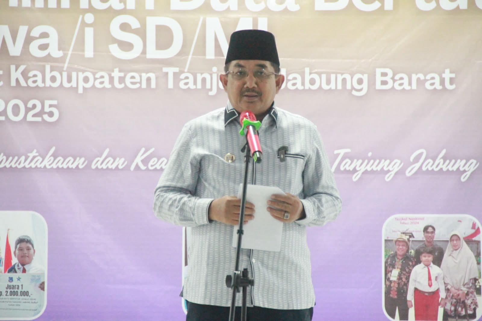 Bupati Anwar Sadat Hadiri Pemilihan Duta Bertutur SD Tingkat Kabupaten Tanjab Barat 2025